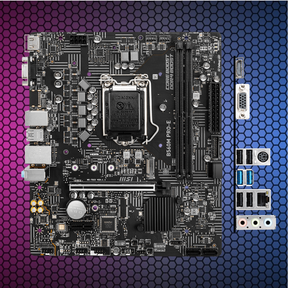 Материнская плата MSI B560M PRO-E MB Socket1200, MATX, iB560 (VGA+HDMI)