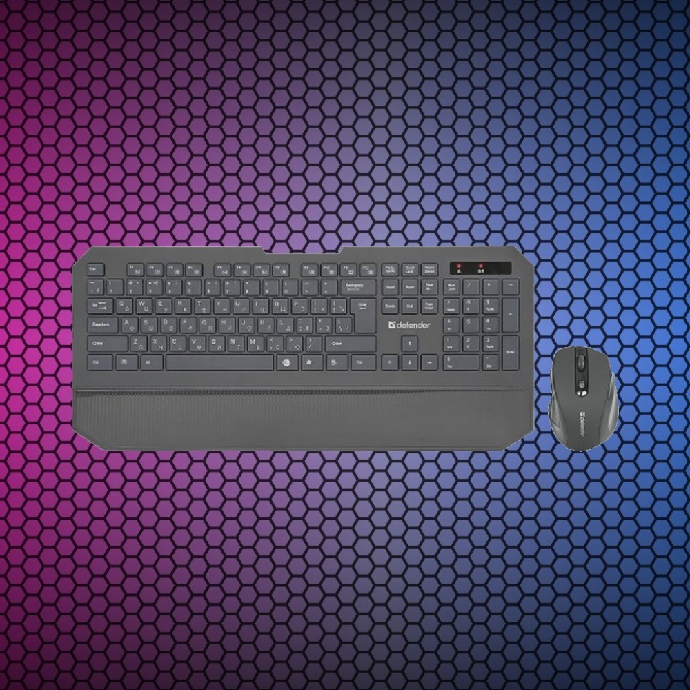 Комплект беспроводной клавиатура+ мышь Defender Berkeley C-925 RU,черный